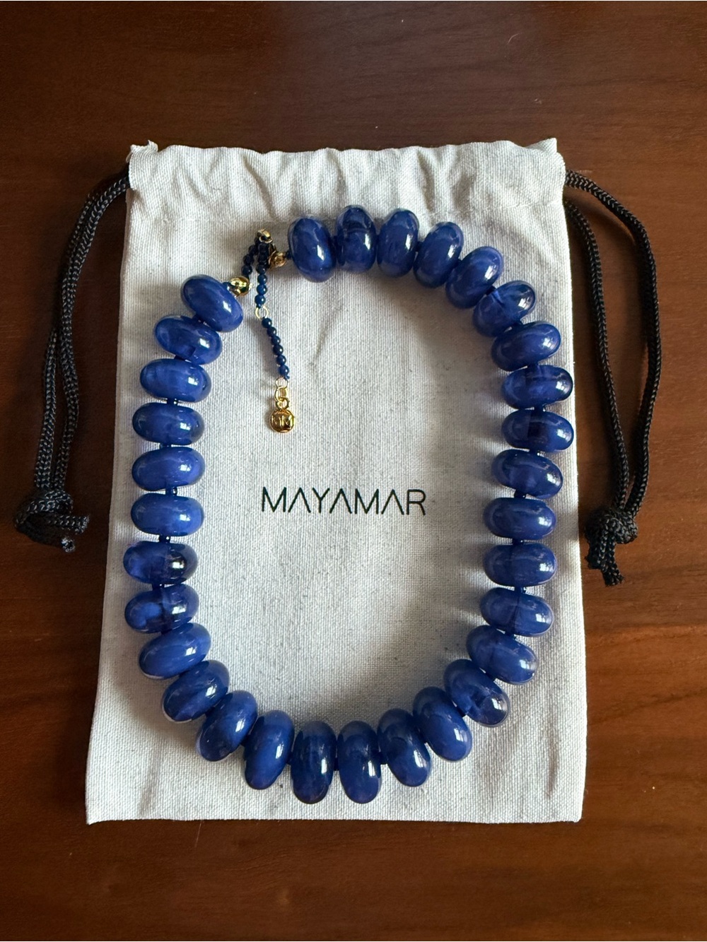 Mayamar Lapis Lazuli Oval Pebble Necklace
